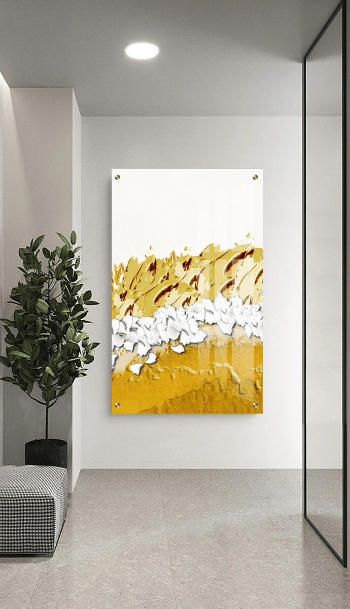 תמונת זכוכית לחדר שינה Amicie ציור על זכוכית בסגנון אבסטרקט - דגם G27291538