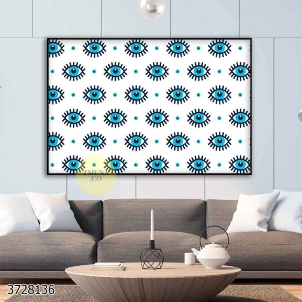 אני רואה הכול - תמונה טרנדית של עיניים כחולות לסלון או לחדר שינה או כניסה לבית דגם 3728136