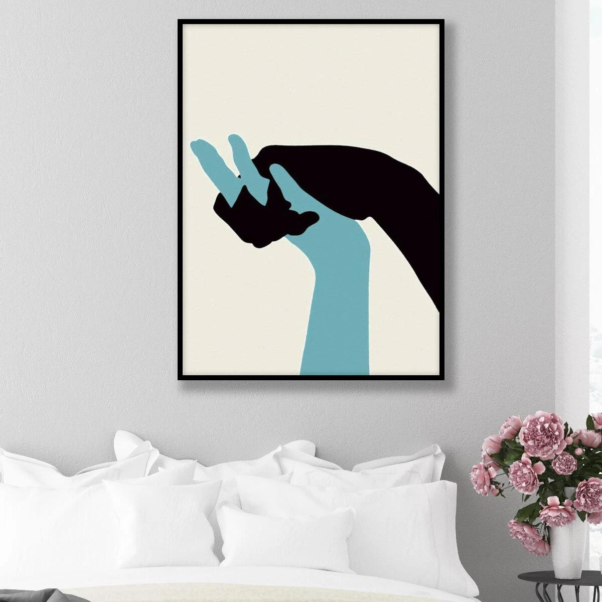 אהבה כזאת - תמונת זכוכית או קנבס של זוגיות לחדר שינה לסלון מודרני או לכניסה לבית דגם 3728542