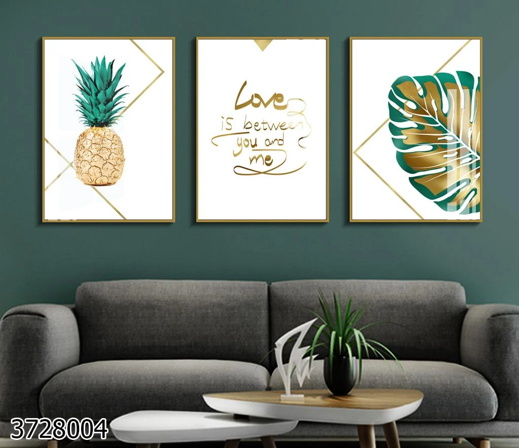 סט 3 תמונות בסגנון מינימליסטי לתלייה בחדר שינה דגם 3728004