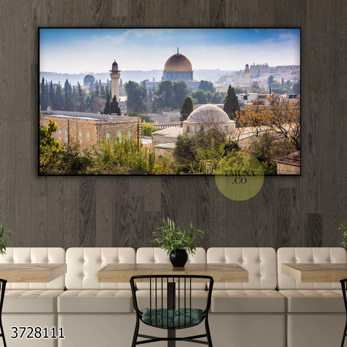 הר הבית  - תמונה של ירושלים מושלמת על קנבס לפינת אוכל או למשרד דגם 3728111