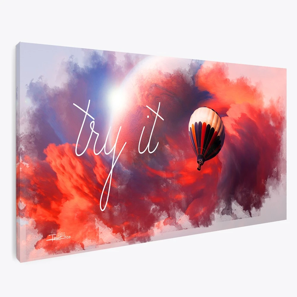 תמונ קנבס צבעונית לחדר שינה נסה זאת ציור בסגנון טבע ונופים - דגם 135723