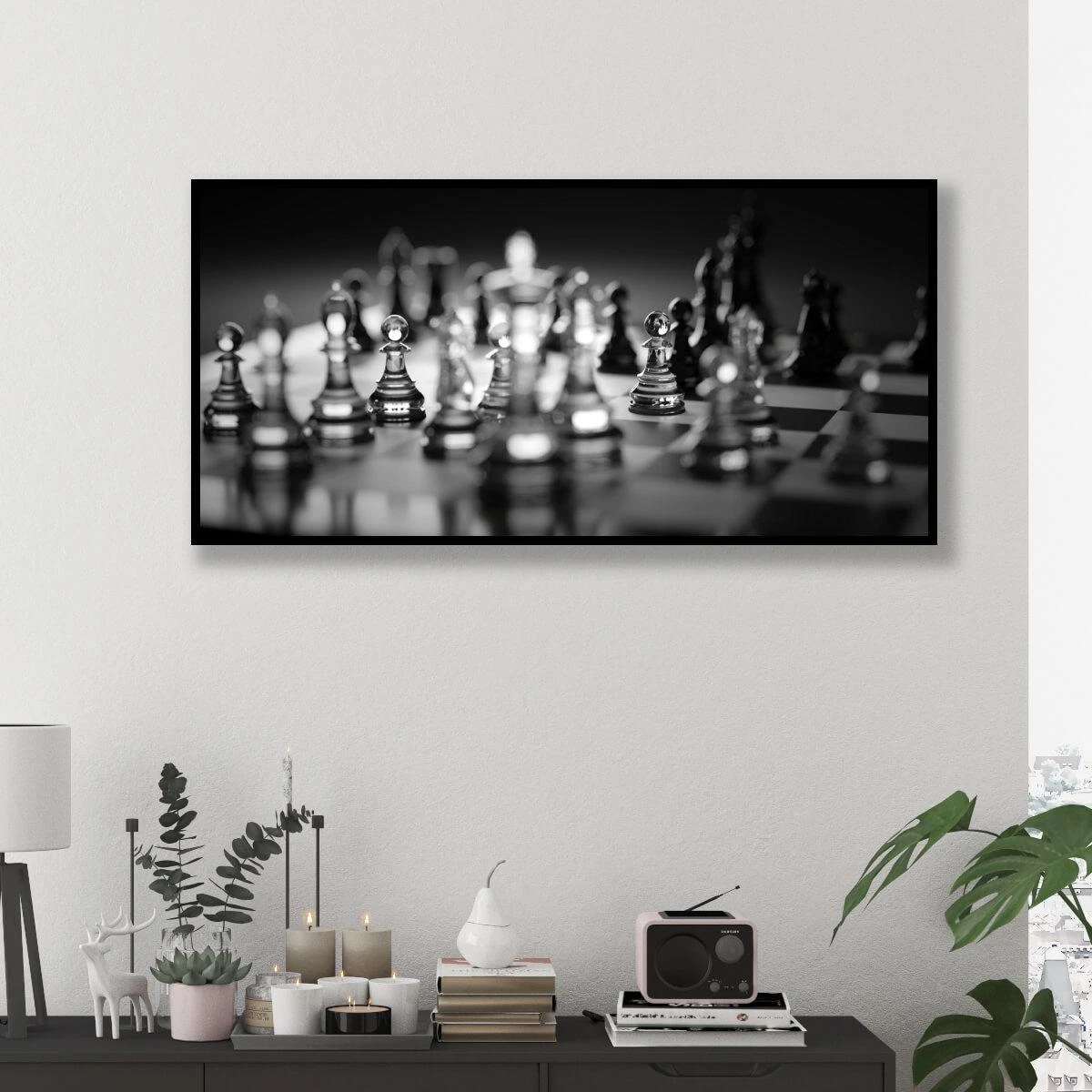 שח מט תמונת זכוכית או קנבס למשרדים מעוצבים או למסדרון תמונת השראה למשרד על עבודת צוות דגם 3728223