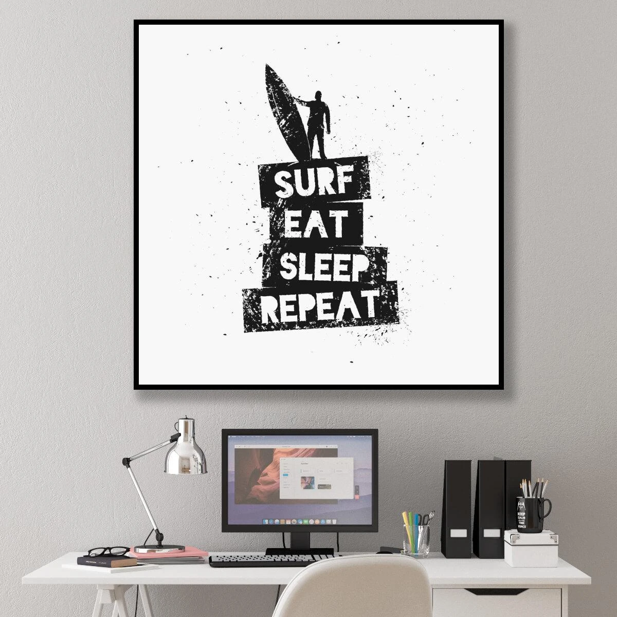 תמונת מוטיבציה לגולשים - גולשי נשמה תמונות גולשים ציור בשחור לבן על זכוכית או קנבס דגם 3728261