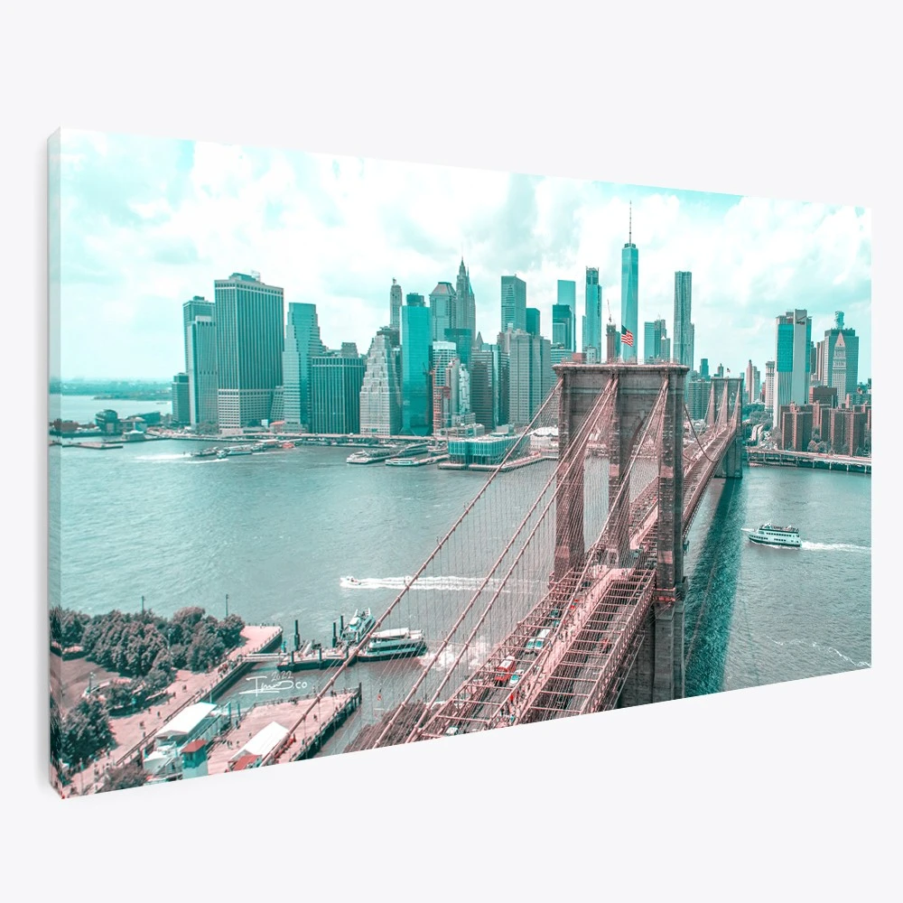 תמונת קנבס מיוחדת למשרד ברוקלין תמונה בנושא ערים בעולם דגם 135624