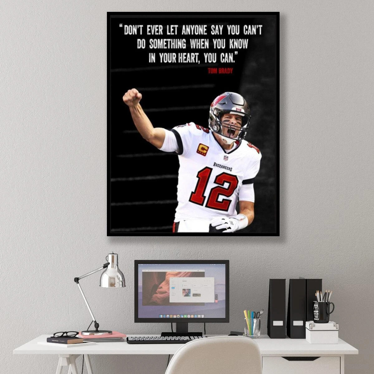 לסמוך על עצמך - תמונת השארה לחדר שינה או לחדרי נוער על קנבס וזכוכית דגם 3728593