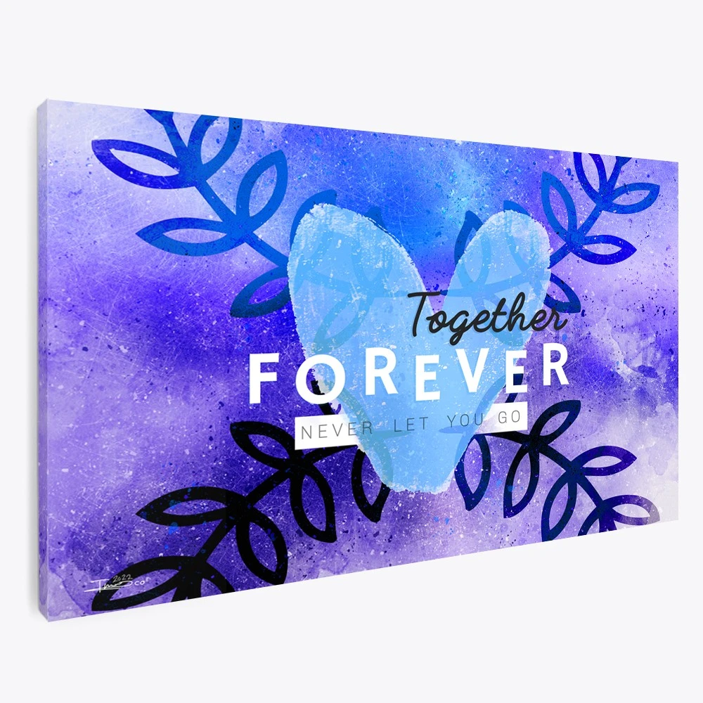 תמונה לזוג אוהבים לחדר שינה עליה הדפס בנושא זוגיות ורומנ' - דגם 135613