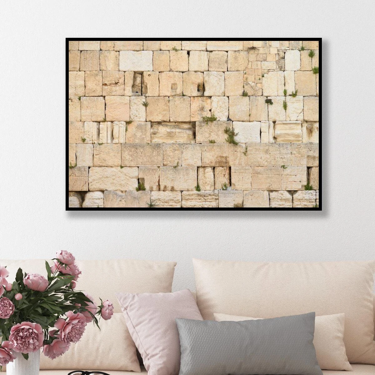 תמונה של אבני הכותל על קנבס או זכוכית מתאימה לסלון או לפינת אוכל דגם 3728212