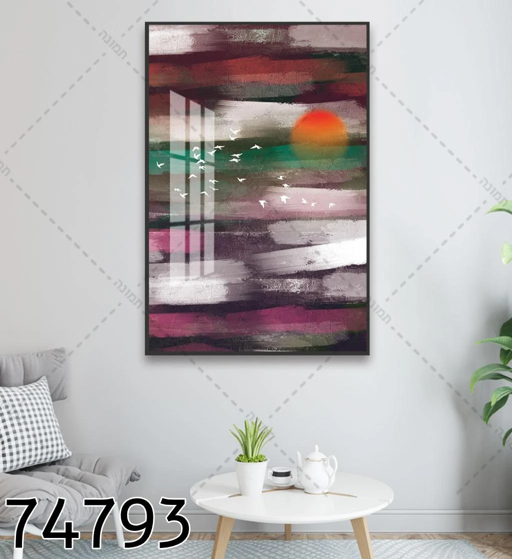 תמונת קנבס 'נדידת הציפורים' לתלייה במשרד דגם 74793