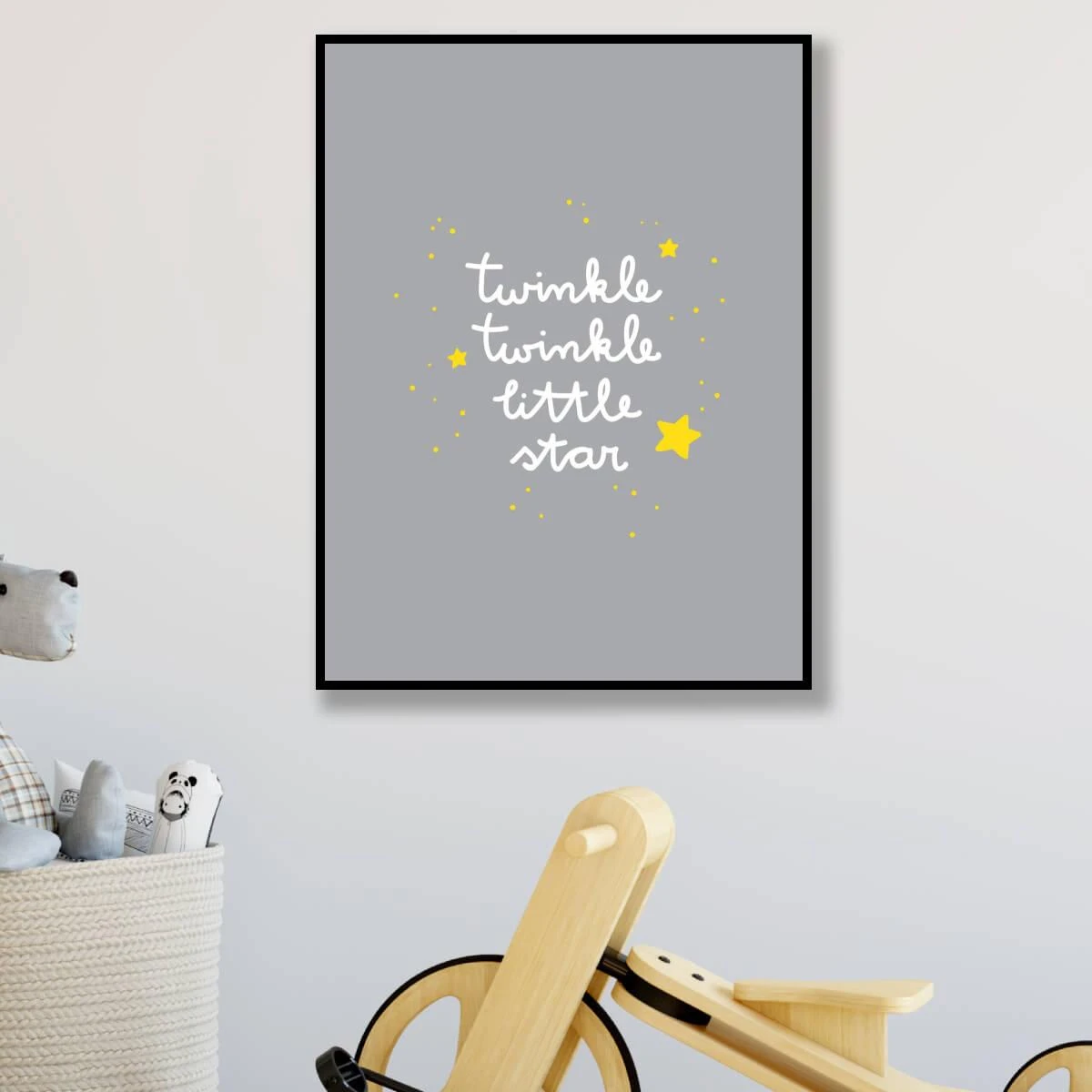 טווינקל ליטל סטאר – תמונה לחדרי ילדים או תינוקות הדפסה על קנבס זכוכית דגם 3728298