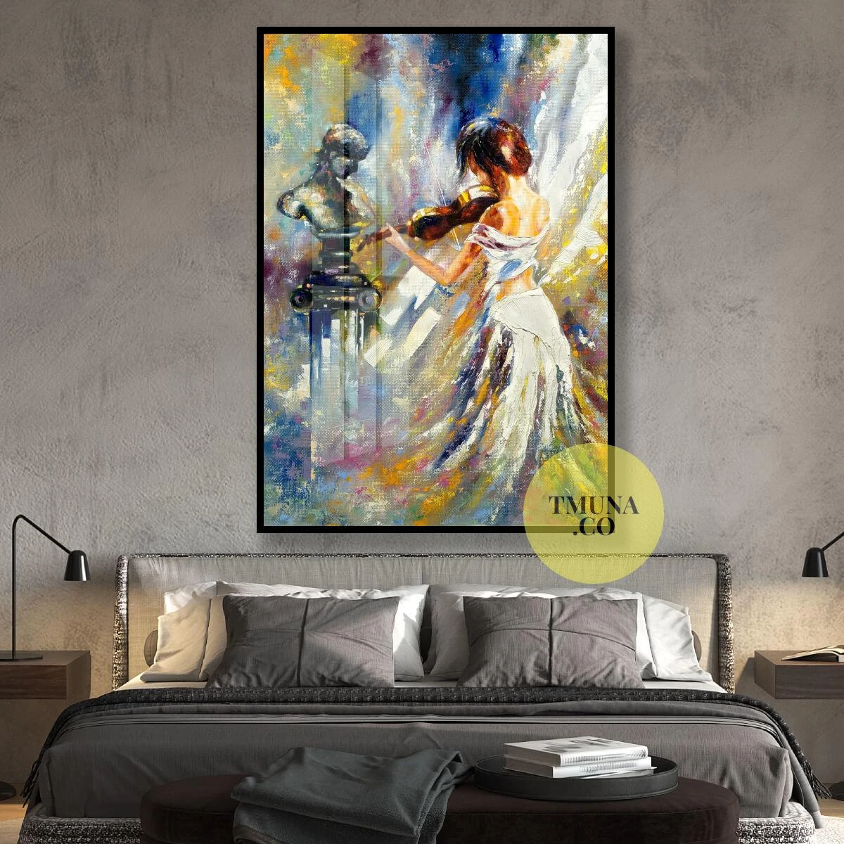 הכנרית - ציור יפה ומיוחד לתלייה בכניסה לבית בחדר שינה או בפינת אוכל דגם 3728669