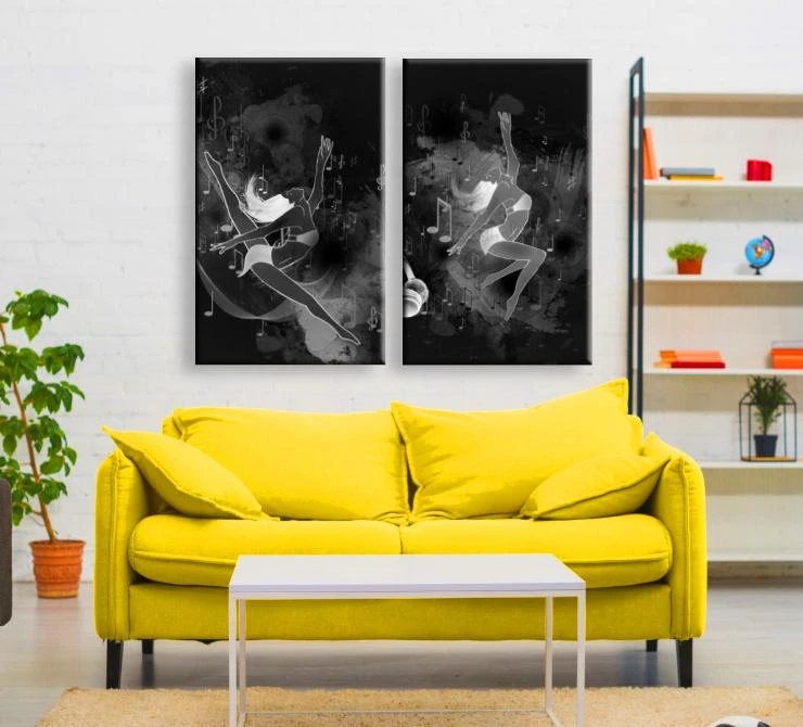 סט קנבסים רקדנית בחול