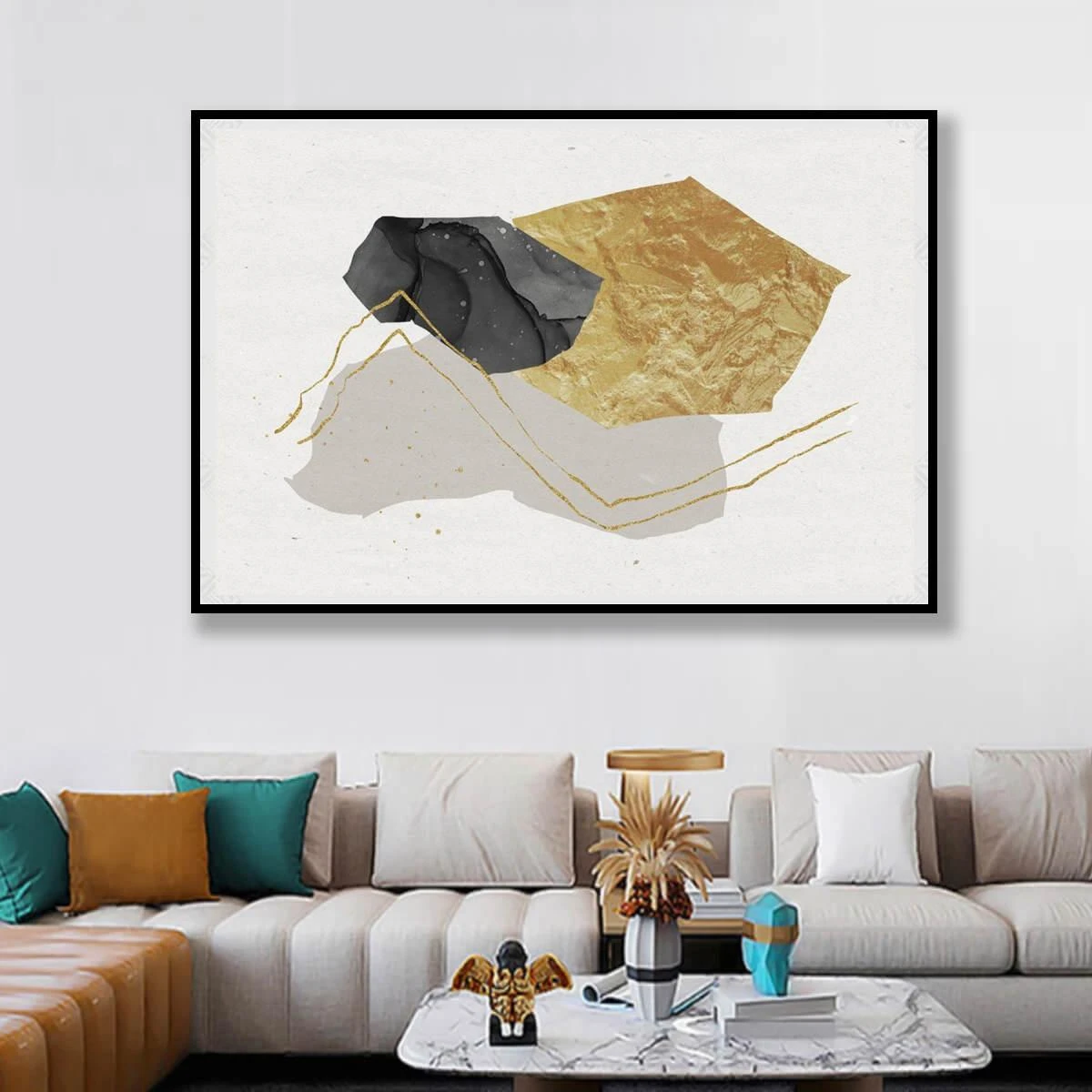 תמונות קיר על קנבס או זכוכית אבסטרקט מודרניות לסלון מודרני או לחדר שינה דגם 3728573