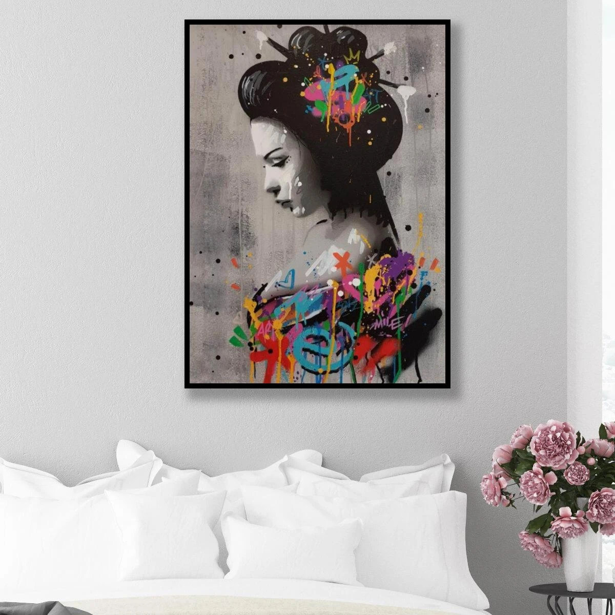 הדמות שבתוכי ציורים על קנבס בסגנון מודרני דגם 99977685