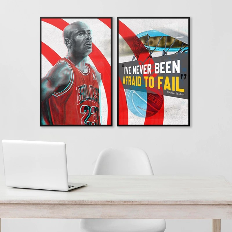 תמונות מחולקות על קנבס של Michael Jordan תמונות מוטיבציה - דגם 135240