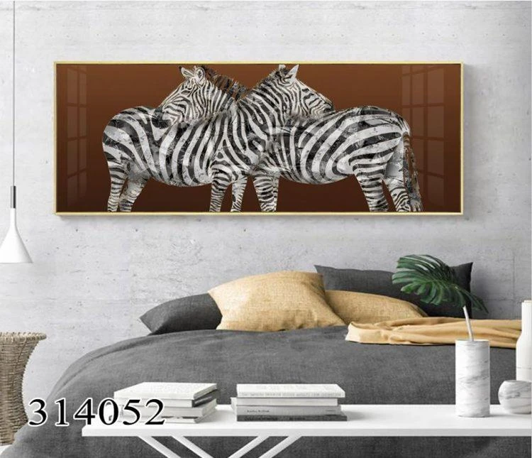 תמונת קנבס לחזר שינה 'זוג זברות' תמונה רוחבית מק"ט 314052