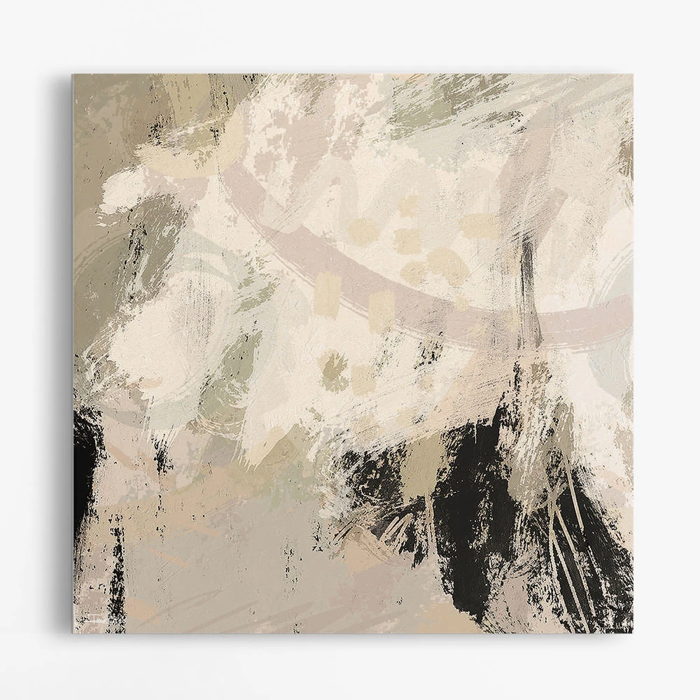 תמונה לסלון אבסטרקט שמנת ציור בסגנון אבסטרקט - דגם alvtm46p2540 בגווני חום