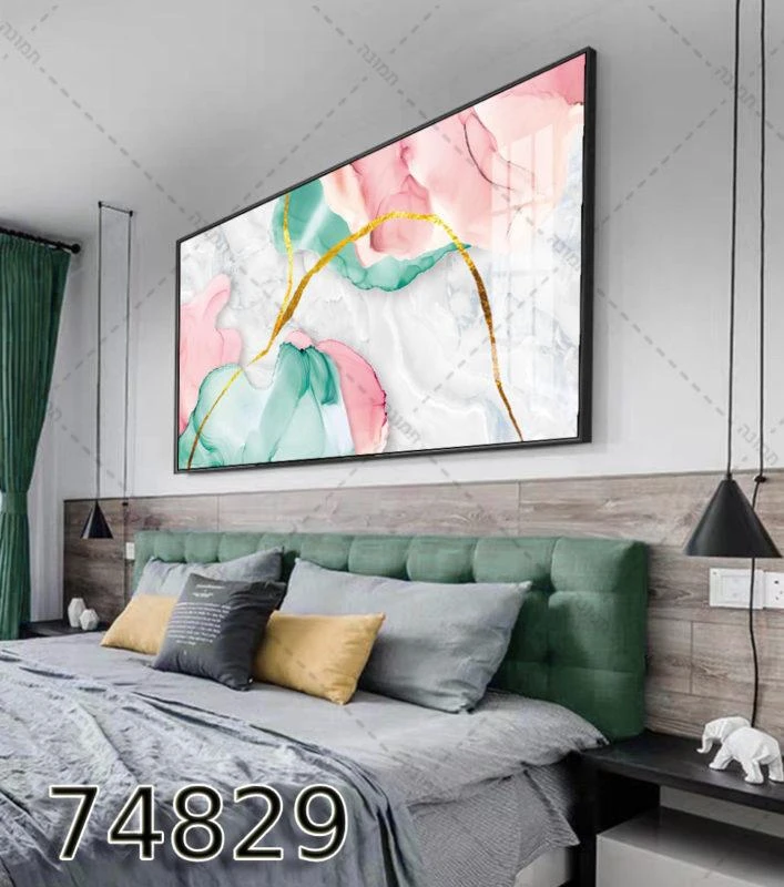 תמונת זכוכית אבסטרקט האהבה לתלייה בחדר שינה דגם 74829