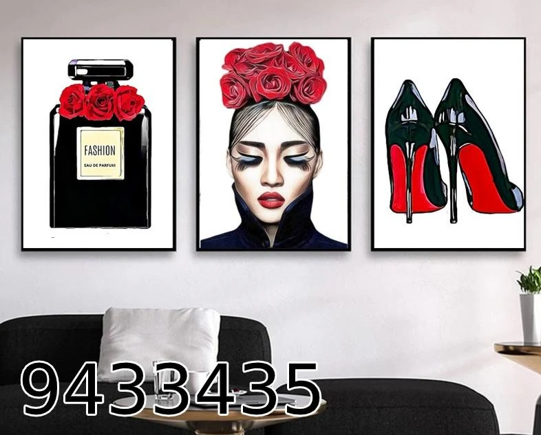 Asian Fashion - תמונות קנבס לחדר בנות דגם 9433435