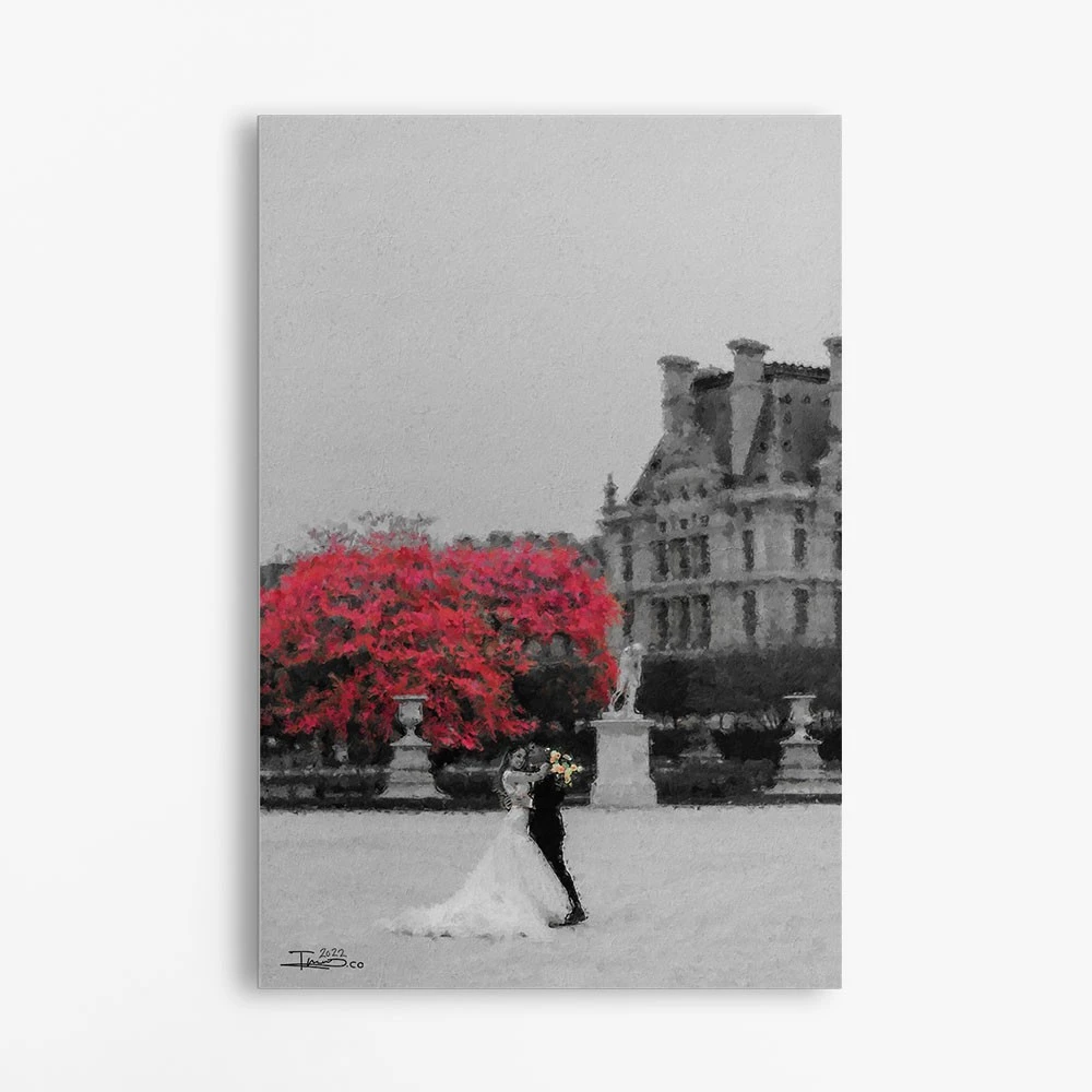 תמונות קנבס פריז לחדר שינה מונסולים הדפסה על קנבס דמויות ואנשים -אוהבים דגם alvtm46p2616