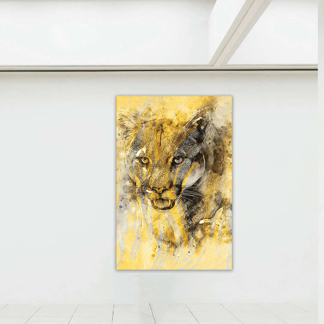 תמונות קנבס מיוחדת למשרד לְבִיאָה הדפסר על קנבס עלים ופרחים - דגם leotm46p2623