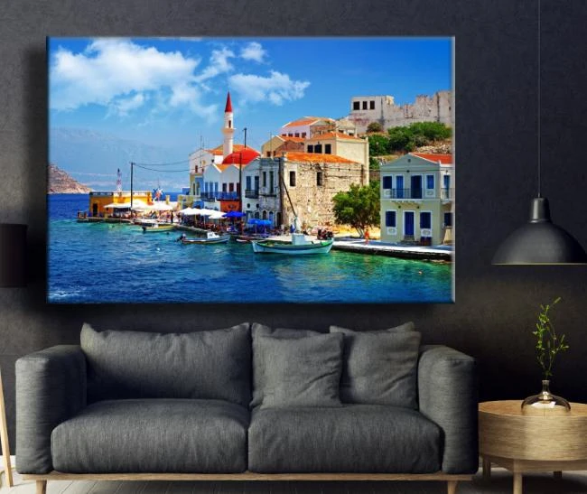 קנבס לסלון - בית על הים