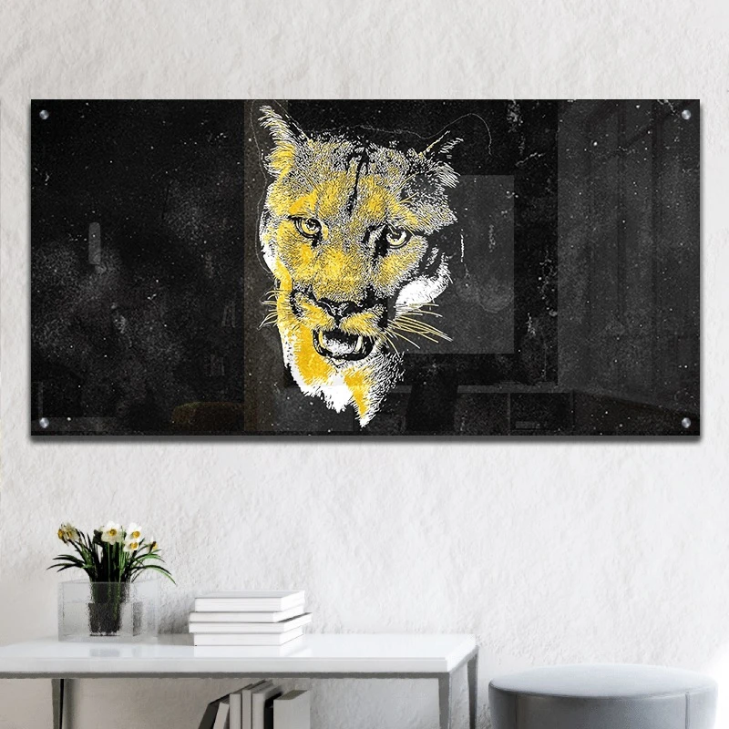 תמונות זכוכית לחדר ילדים פומה הדפסה על זכוכית בעלי חיים - דגם gleotm46p2629