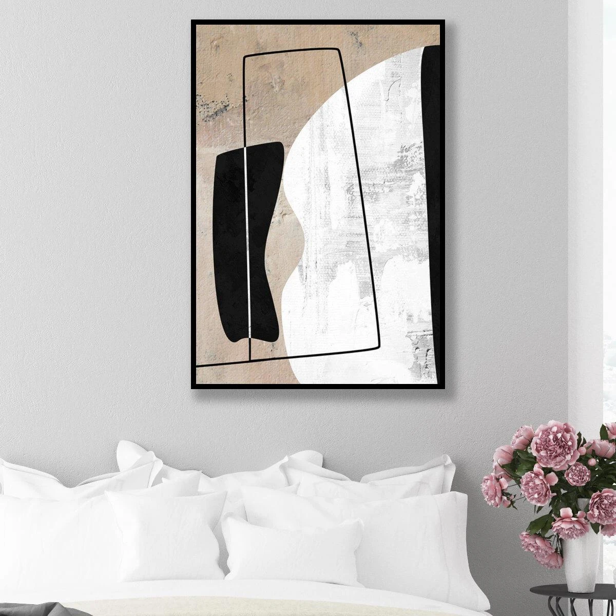 צורות אבסטרקטיות תמונה מודרנית על קנבס או זכוכית מודרנית לסלון לחדר שינה או לקליניקה דגם 3728577