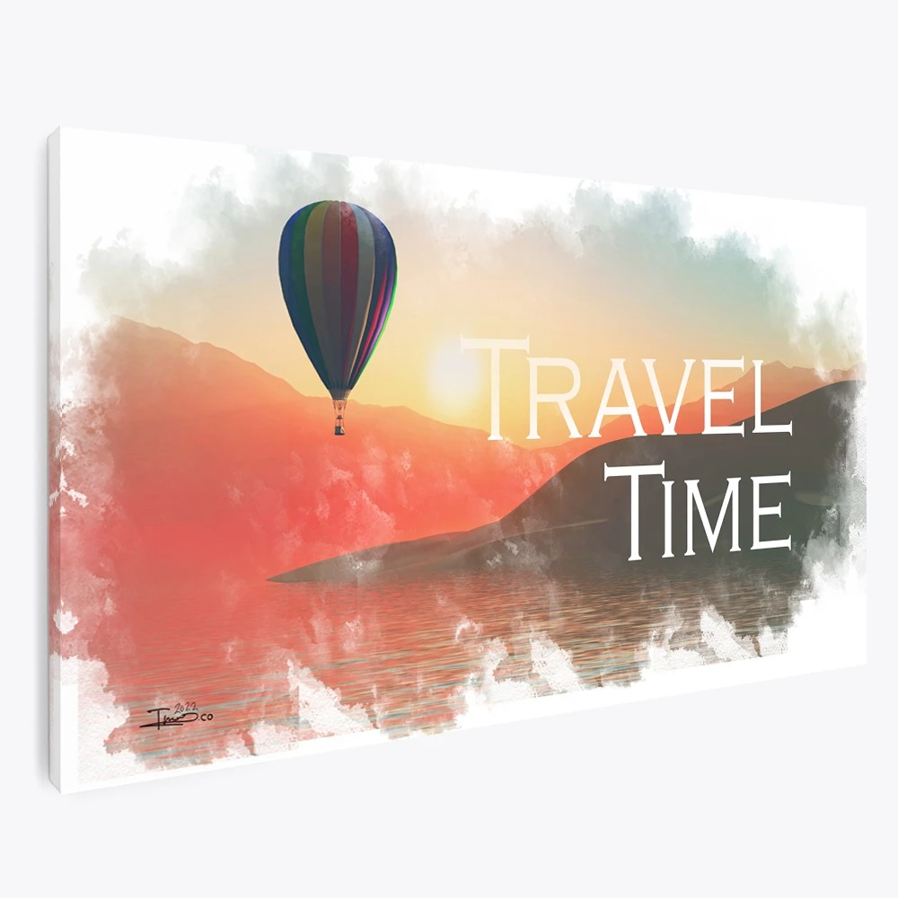 תמונה של כדור פורח למשרד זמן נסיעה ציור בסגנון טבע ונופים - דגם 135720