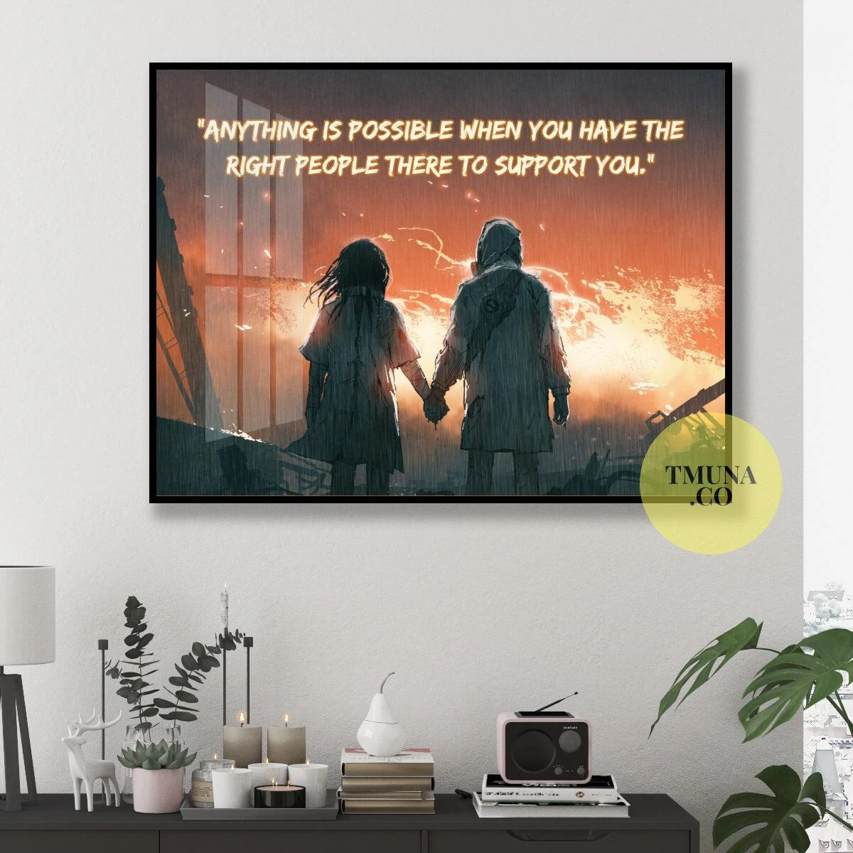 משמעות של צוות תמונה מעוררת השראה לתלייה במשרדים או קליניקות הדפסה על קנבס או זכוכית דגם 3728661