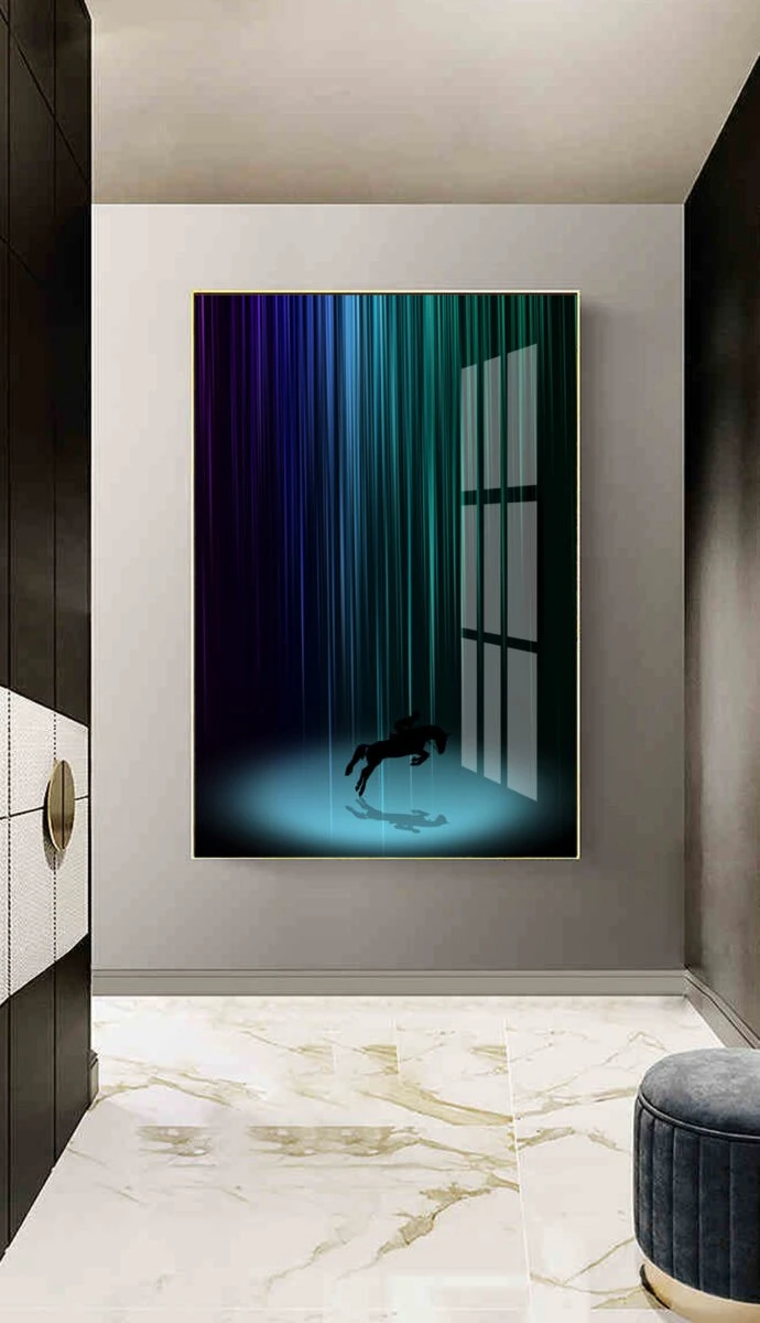 תמונות לפינת אוכל אבסטרקט הונג קונג תמונת קנבס בנושא בעלי חיים, נאון - דגם 26681896