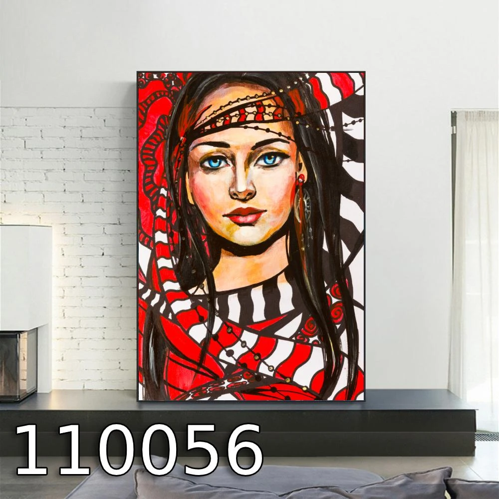 חלומות - ציור בצבע עיקרי אדום מודפס על בד קנבס דגם 110056