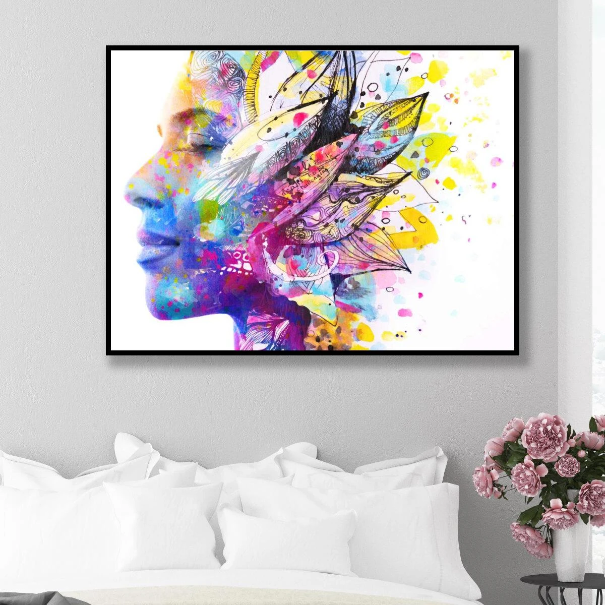 צבועניות האדם - תמונת פופארט לסלון או חדר שינה הדפסה על קנבס או זכוכית דגם 3728412