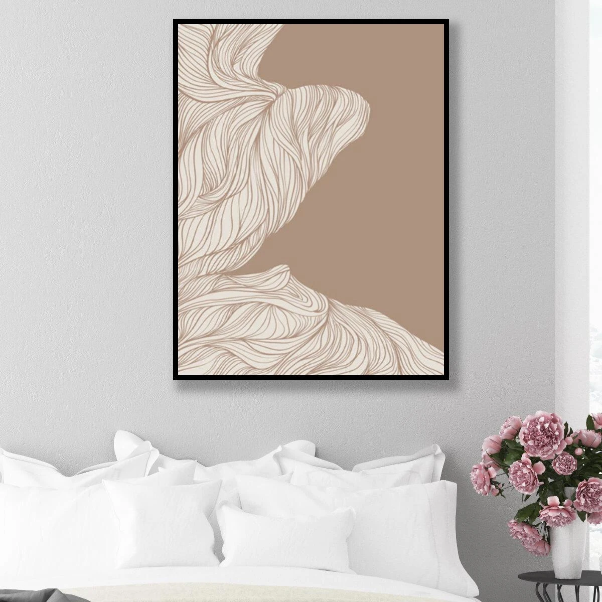 אבסטרקט מודרני - תמונת קנבס או זכוכית לחדר שינה לקליניקה או לסלון מודרני דגם 3728576