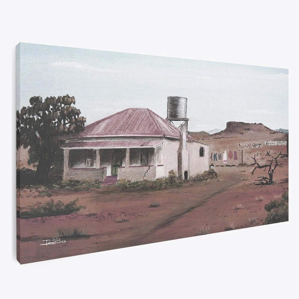 תמונת קנבס כפרית לסלון נאקון פאנום הישנה ציור בסגנון כפרי - דגם 135590
