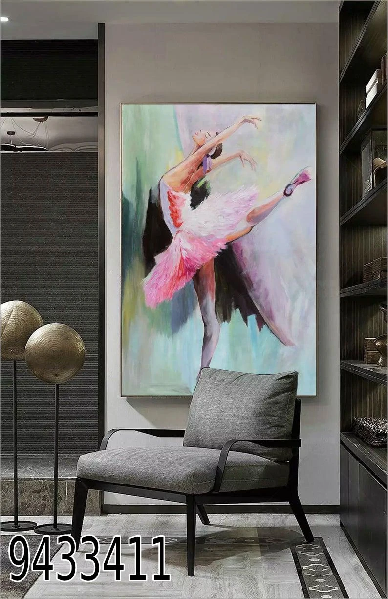תמונה של רקדנית בלט - תמונת קנבס לחדר שינה דגם 9433411