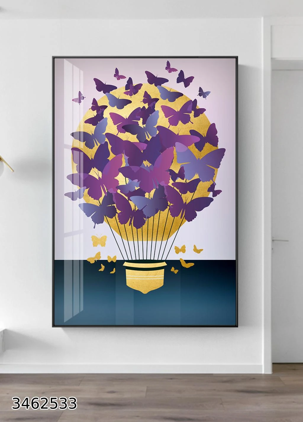 פרפרים וכדור פורח תמונה לחדר ילדים דגם 3462533