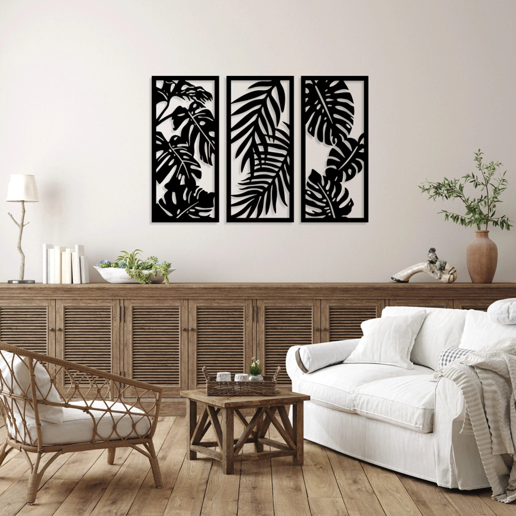 תמונות מתכת שרך ועלים פרחים ועלים דגם DS062422