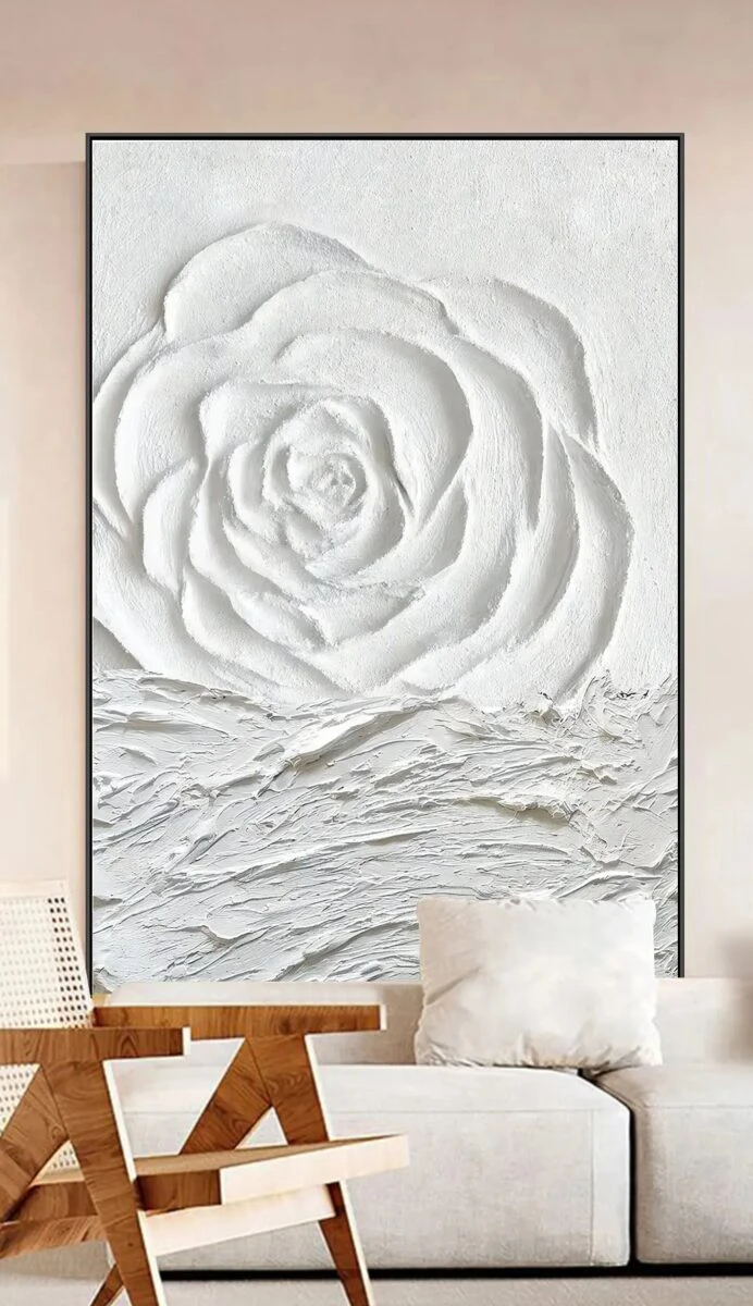 תמונות לסלון אבסטרקט גייטסהד תמונת קנבס בנושא פרחים ועלים, מינימליסטי - דגם 27670341