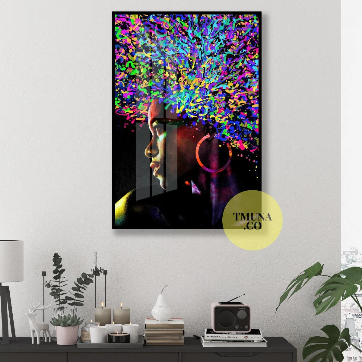 אפריקאית מקועקעת - הדפס לבית או למשרד דגם 134875