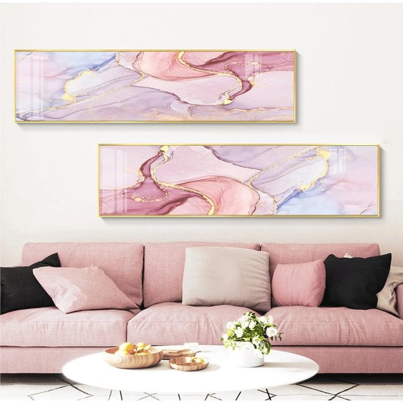 זוג תמונות זכוכית פנורמיות יוקרתיות יום חדש לסלון לקליניקה דגם 9433441