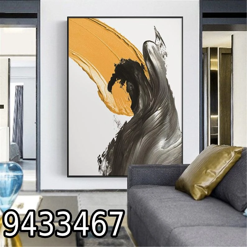 תמונת זכוכית לחדר שינה 'מריחות' דגם 9433467