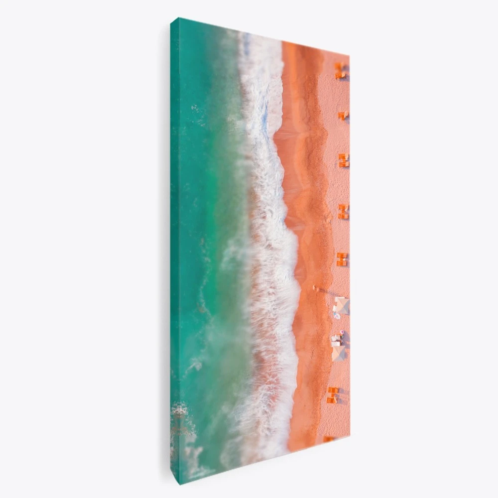 תמונת קנבס לגובה של ארץ ישראל חוף תל ברוך תל אביב במבט מלמעלה ים וחופים - דגם 135659