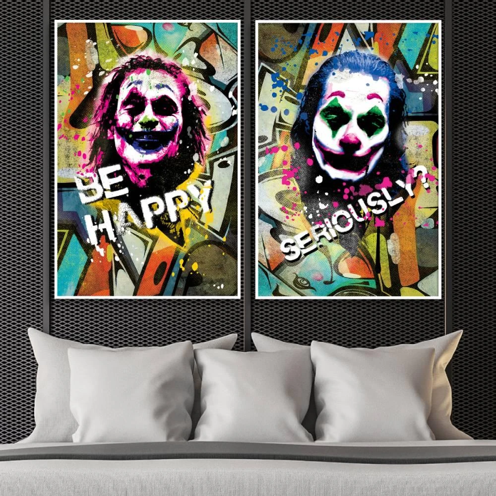 הג'וקר בפיצול - הדפסים בשני חלקים לחדרי ישיבות או חדרי נוער דגם 134956-1