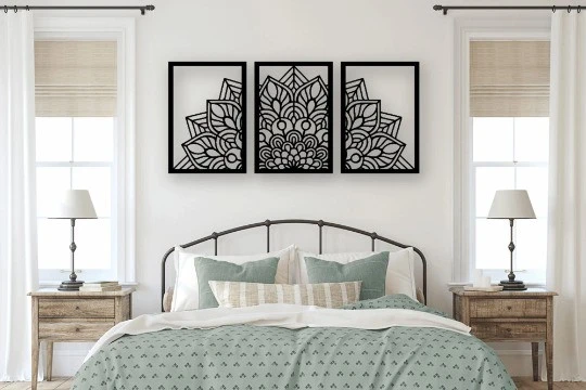 תמונות מתכת פרח גיאומטרי צורות  דגם DS062419