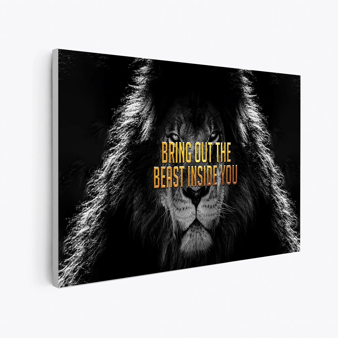 תמונות קנבס מיוחדת לחדר שינה חיה בפנים הדפסר על קנבס בעלי חיים - דגם leotm23011640