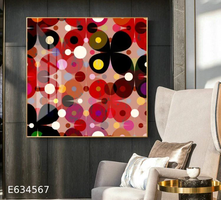 פרחים יפים - תמונות בצבע אדום למשרד מעוצב דגם E634567