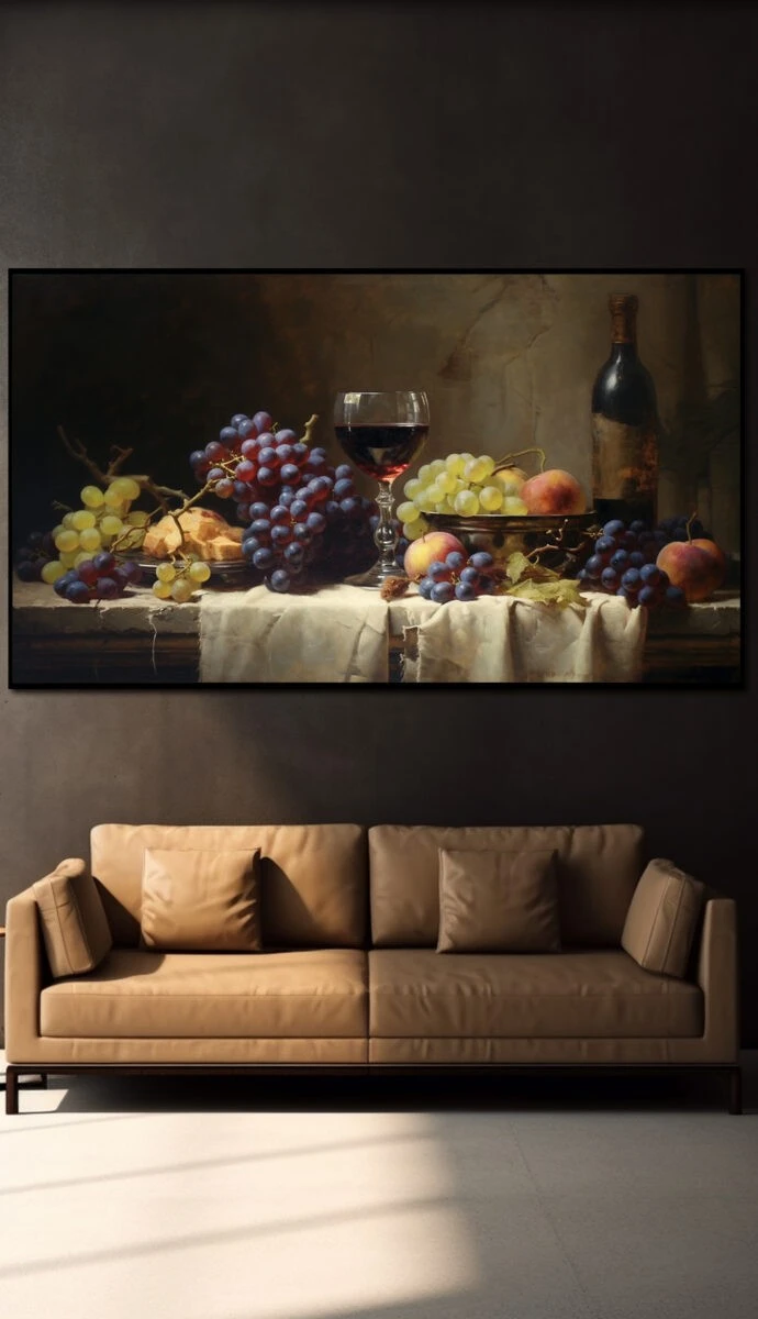 תמונת זכוכית לפינת אוכל זמן לנוח הדפסת ציור על זכוכית ציורים - דגם 32482311