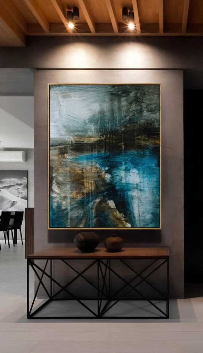 תמונות לפינת אוכל אבסטרקט ז'ואאו פסואה תמונת קנבס בנושא אבסטרקט, ציורים - דגם 17634587