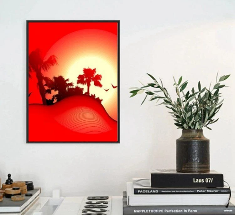 קנבס שקיעה בחול